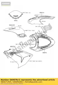 kawasaki 560671464 modèle zx1000d7f - La partie au fond