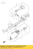 3561024F10, Suzuki, lampeenheid, rechts suzuki gsx 1300 2005 2006 2007, Nieuw