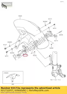 kawasaki 921732057 01 pince, aile avant, gauche - La partie au fond