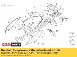 Aprilia 860696, Sticker sportcity one, OEM: Aprilia 860696