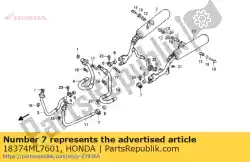 band geluiddemper l **** van Honda, met onderdeel nummer 18374ML7601, bestel je hier online: