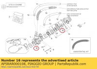 AP5RAR000108, Aprilia, anel de vedação inferior, Novo