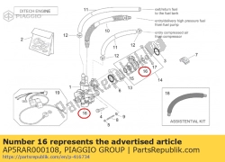 Aprilia AP5RAR000108, Onderste o-ring, OEM: Aprilia AP5RAR000108