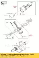 132510709, Kawasaki, rod-assy-connecting kvf750gdf kawasaki  brute force kvf 750 800 2013 2014 2015 2016 2017 2018 2019 2020 2021, New