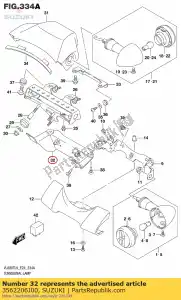 suzuki 3562206J00 cover,rear turn - Bottom side