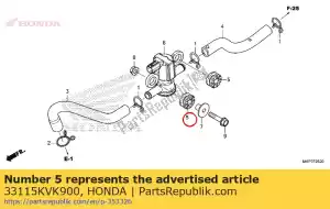 Honda 33115KVK900 rubber, headlight - Bottom side