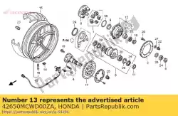Aqui você pode pedir o conjunto de sub de roda, rr * tipo1 * (tipo1) em Honda , com o número da peça 42650MCWD00ZA: