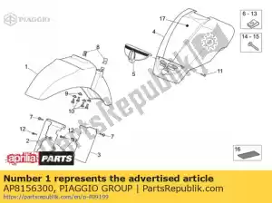 Piaggio Group AP8156300 przedni b?otnik. czerwony - Dół