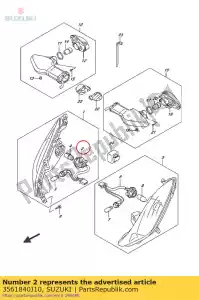 suzuki 3561840J10 tomada e cabo - Lado inferior