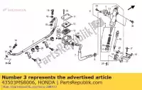 43503MS8006, Honda, connector honda xl xrv 600 650 700 750 1988 1990 1991 1992 1993 1994 1995 1996 1997 1998 1999 2000 2001 2002 2003 2004 2005 2006 2008 2009 2010 2011, New