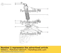 666821, Piaggio Group, Soporte de conexión del amortiguador aprilia piaggio  lbmm70100 sr sr motard typhoon zapc506b zapm707e zd4cs5,  50 125 2010 2011 2012 2013 2016 2017 2018 2019 2020 2021 2022, Nuevo