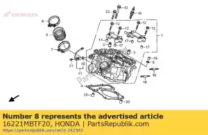 honda 16221MBTF20 izolator, korpus przepustnicy - Dół