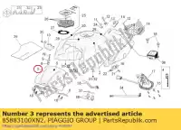 85883100XN2, Piaggio Group, tampa do tanque de combustível. preto aprilia  rsv rsv4 rsv4 tuono tuono 1000 2009 2010 2011 2012, Novo