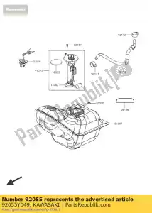 Kawasaki 92055Y049 ring-o, bomba de combustível - Lado inferior