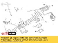 AP8206131, Aprilia, união + tubo de respiro 10x14x210, Novo