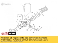 AP8508667, Aprilia, ajustador de cable de goma, Nuevo