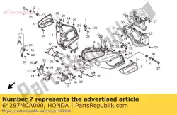 Aqui você pode pedir o duto, r. Capuz lateral em Honda , com o número da peça 64287MCA000: