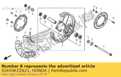 Here you can order the no description available at the moment from Honda, with part number 42650KZZA21: