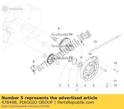 Aprilia 478498, Pier?cie? uszczelniaj?cy, OEM: Aprilia 478498