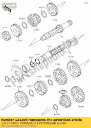 Aqui você pode pedir o engrenagem, saída superior, 26t kx80-e1 em Kawasaki , com o número da peça 131291349: