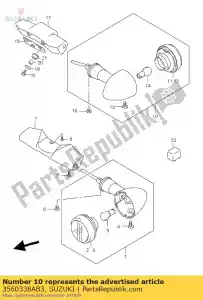 Suzuki 3560338AB3 lamp assy, ??draait - Onderkant