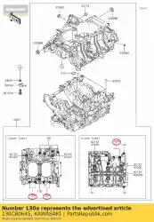 Ici, vous pouvez commander le à boulon, 6x45 auprès de Kawasaki , avec le numéro de pièce 130CB0645: