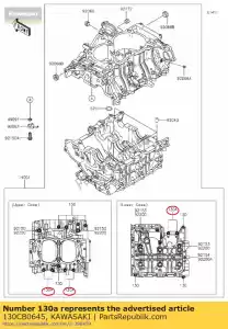 Kawasaki 130CB0645 à boulon, 6x45 - La partie au fond