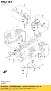 suzuki 4352041F30 beugel, fr voet - Onderkant