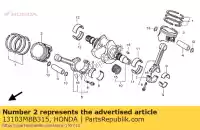 13103MBB315, Honda, piston, avant osz honda vtr  sp2 fire storm f sp1 vtr1000f 1000 , Nouveau