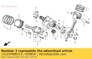 Honda 13103MBB315 pistão, frente osz - Lado inferior