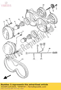 Yamaha 3VD8432A3000 conjunto de lente - Lado inferior