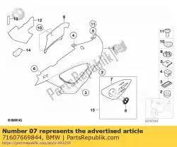 verchroomde afdekplaat rechts van BMW, met onderdeel nummer 71607669844, bestel je hier online: