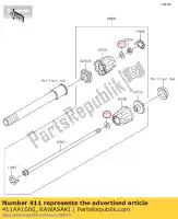 411AA1000, Kawasaki, sluitring, 10 mm zx1400a6f kawasaki  c6 united kingdom c7 europe uk nl gr sa c7 united kingdom c8 united kingdom er-6f er-6n gpz gt gtr kdx klx klz kx tr z zephyr zn zr zx zzr 50 80 110 125 250 400 636 650 750 800 820 900 1000 1100 1300 1400 1985 1986 1987 1988 1989 1990 1991 1992 , Nieuw