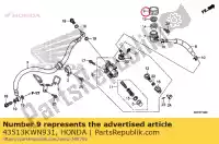 43513KWN931, Honda, korek, cylinder g?ówny honda nhx110wh ww125ex2 nsc502wh ww125 pcx150 z125ma monkey 110 125 502 150 , Nowy