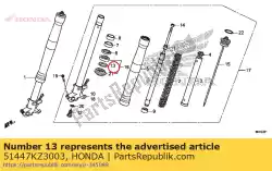 Aqui você pode pedir o anel, rolha de vedação de óleo em Honda , com o número da peça 51447KZ3003: