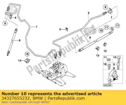 Here you can order the hollow bolt from BMW, with part number 34327655232: