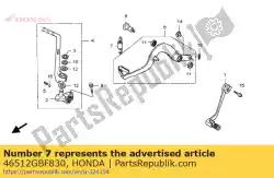 Aqui você pode pedir o conjunto de molas, pedal de freio em Honda , com o número da peça 46512GBF830: