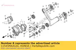 Ici, vous pouvez commander le joint, l. Fr. Couverture auprès de Honda , avec le numéro de pièce 11545MAJG20: