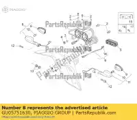 GU05751630, Piaggio Group, Indicatore di direzione posteriore rh aprilia moto-guzzi breva breva v ie norge norge polizia berlino sport sport city sport city cube zgulps01, zgulpt00, zgulps03 125 250 300 850 1100 1200 2005 2006 2007 2008 2009 2010 2014 2016 2017, Nuovo