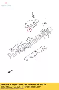 suzuki 4362026J02 beugel, p.f.b., r - Onderkant