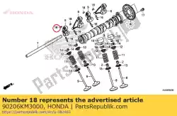 Here you can order the nut, tappet adjusting from Honda, with part number 90206KM3000: