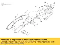 GU05573230Y01, Piaggio Group, Carenatura posteriore rh. rosso moto-guzzi norge 850 1200 2006 2007, Nuovo