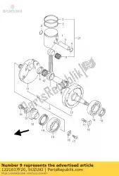 Here you can order the pin comp,crank from Suzuki, with part number 1221037F20: