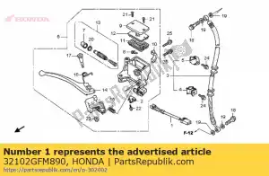 Honda 32102GFM890 sub snoer, fr stop - Onderkant