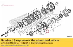 gewichtset, koppeling van Honda, met onderdeel nummer 22535HM8306, bestel je hier online: