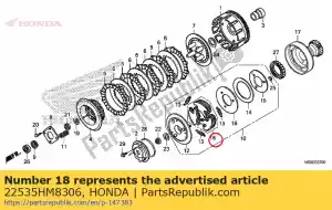 Honda 22535HM8306 gewichtset, koppeling - Onderkant