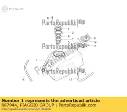 Ici, vous pouvez commander le réservoir de carburant vierge auprès de Piaggio Group , avec le numéro de pièce 887944: