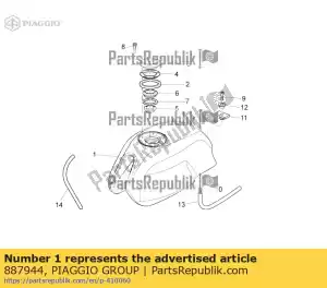 Piaggio Group 887944 réservoir de carburant vierge - La partie au fond