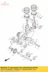 Ici, vous pouvez commander le palier plan, vilebrequin 1 auprès de Yamaha , avec le numéro de pièce 2S3114160000: