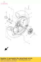 Aqui você pode pedir o cubo traseiro em Yamaha , com o número da peça 5BRF53110000: